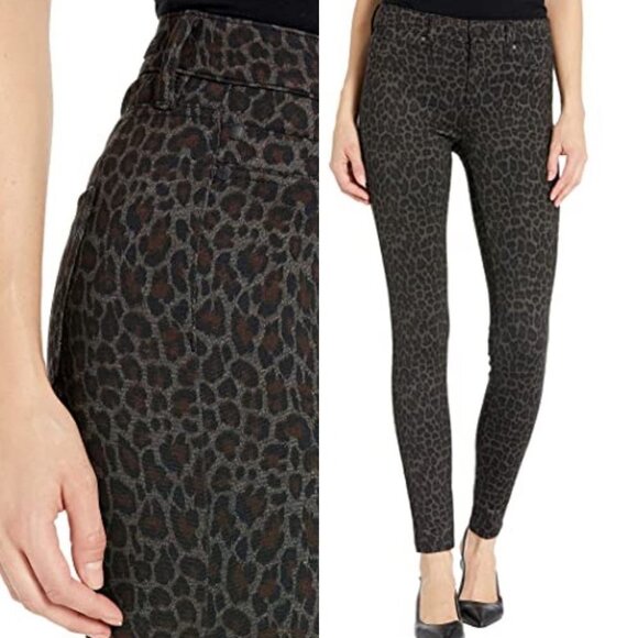 Nordstrom Liverpool Madonna Knit Cheetah Print Legging Brown Boho Size 8 or 29 - Picture 2 of 11